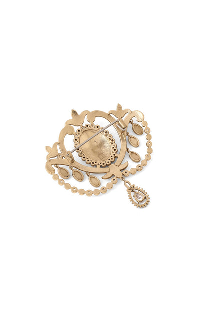Gold Brass Brooch