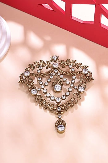 Gold Brass Brooch