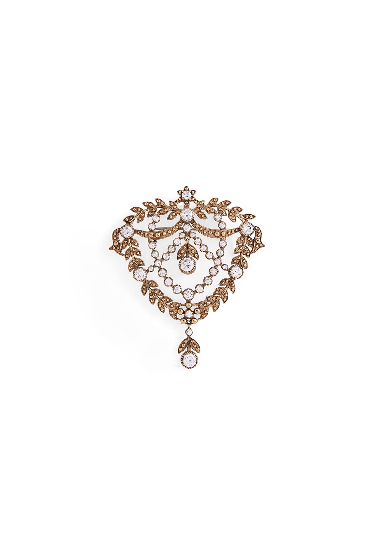 Gold Brass Brooch