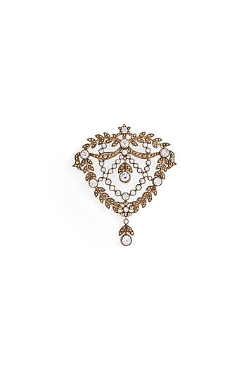 Gold Brass Brooch