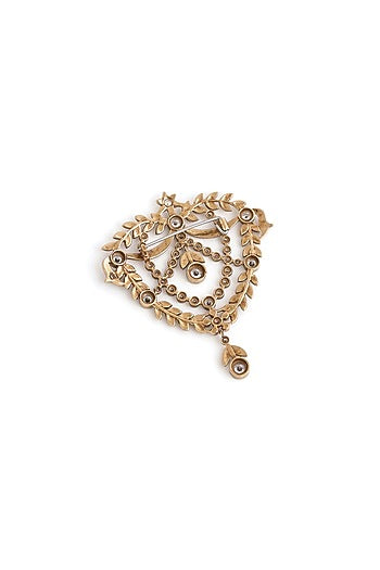 Gold Brass Brooch
