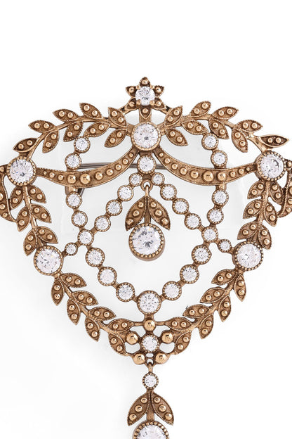 Gold Brass Brooch