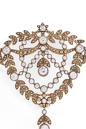 Gold Brass Brooch