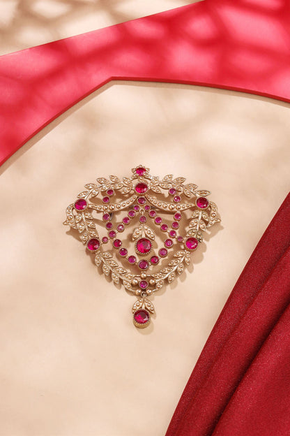 Gold Brass Brooch