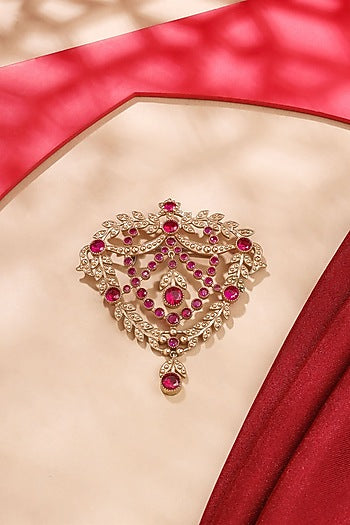 Gold Brass Brooch