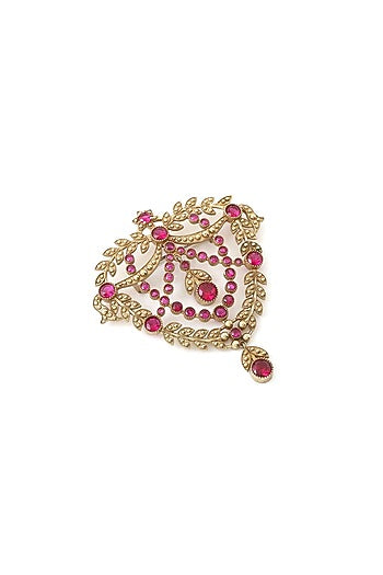 Gold Brass Brooch