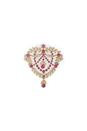 Gold Brass Brooch