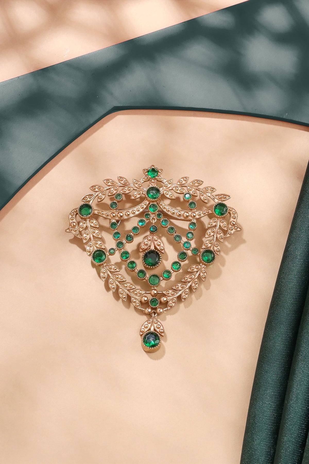 Gold Brass Brooch