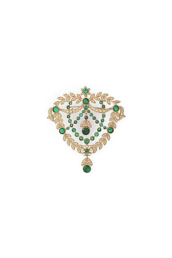 Gold Brass Brooch