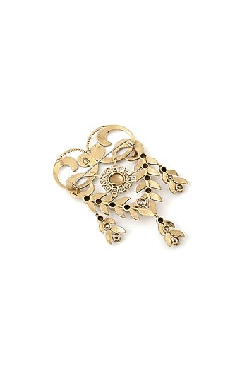 Gold Brass Brooch