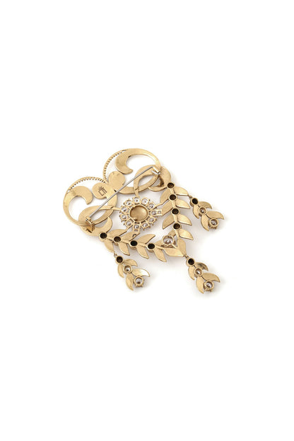 Gold Brass Brooch