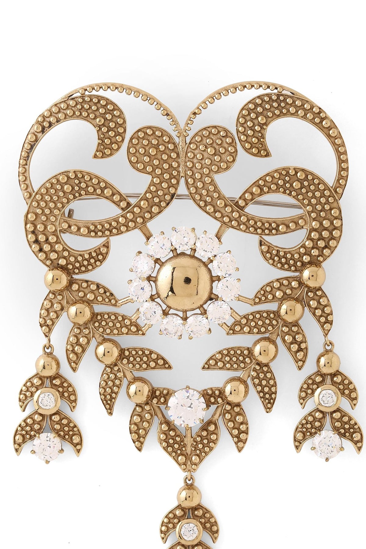 Gold Brass Brooch