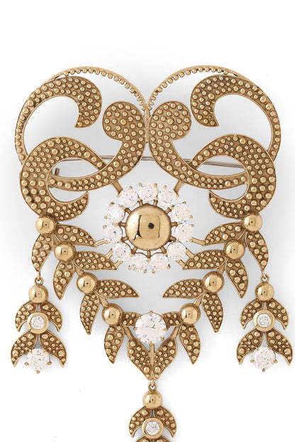 Gold Brass Brooch