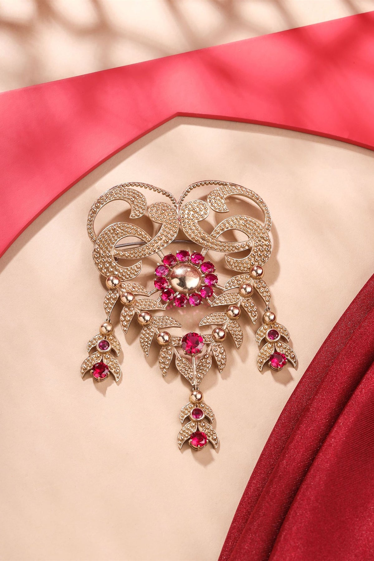 Gold Brass Brooch