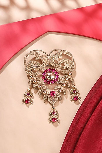 Gold Brass Brooch