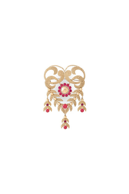Gold Brass Brooch