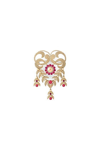 Gold Brass Brooch