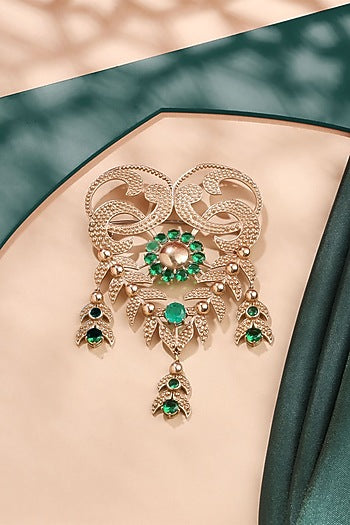Gold Brass Brooch