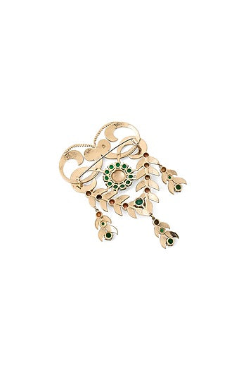 Gold Brass Brooch