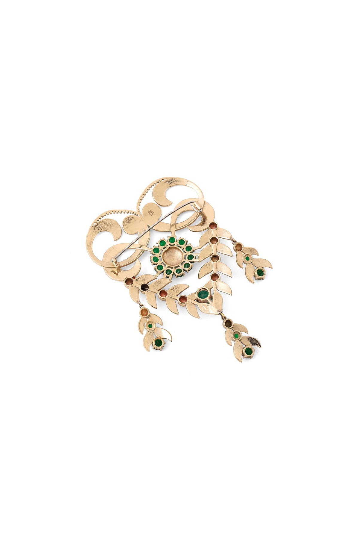 Gold Brass Brooch