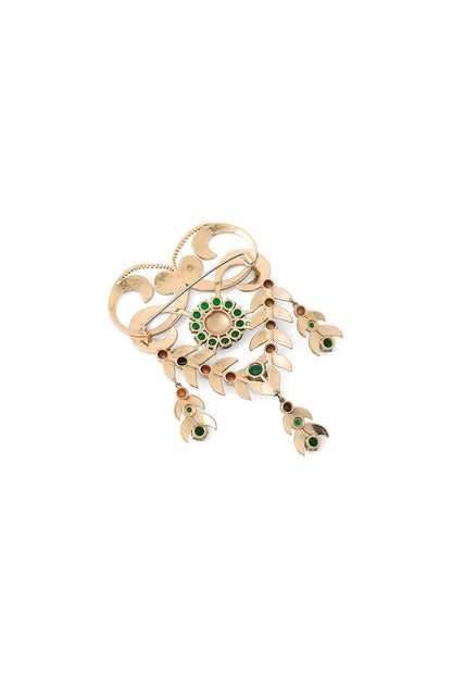 Gold Brass Brooch