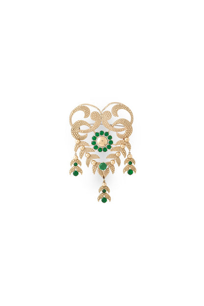 Gold Brass Brooch