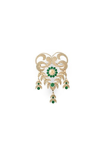 Gold Brass Brooch