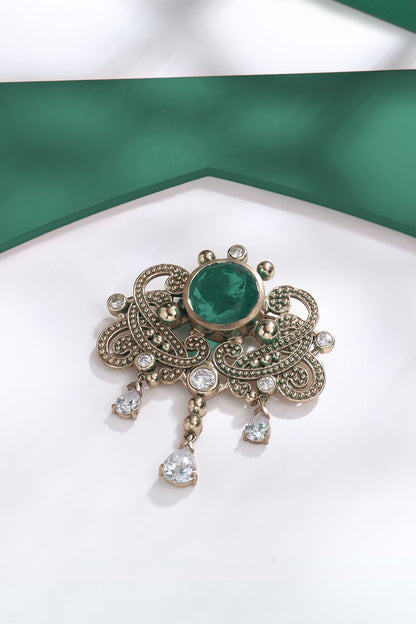 Gold Brass Brooch
