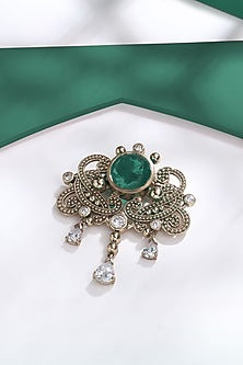 Gold Brass Brooch