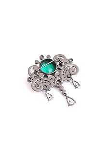 Grey Brass Brooch