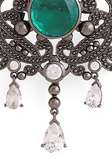 Grey Brass Brooch