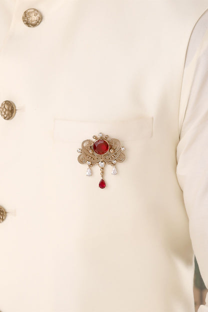 Gold Brass Brooch