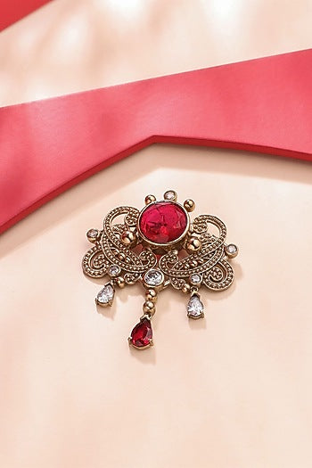 Gold Brass Brooch