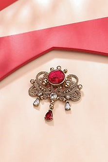 Gold Brass Brooch
