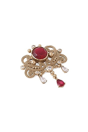Gold Brass Brooch