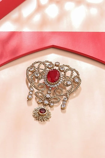 Gold Brass Brooch