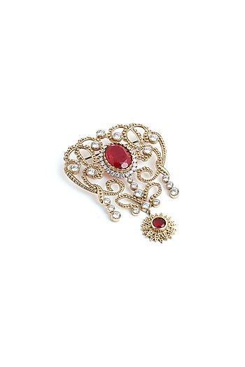 Gold Brass Brooch