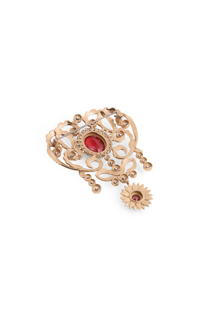 Gold Brass Brooch