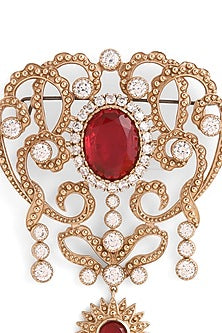 Gold Brass Brooch