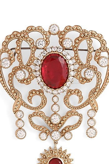 Gold Brass Brooch