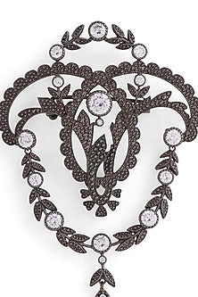 Grey Brass Brooch