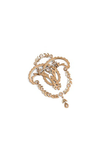 Gold Brass Brooch