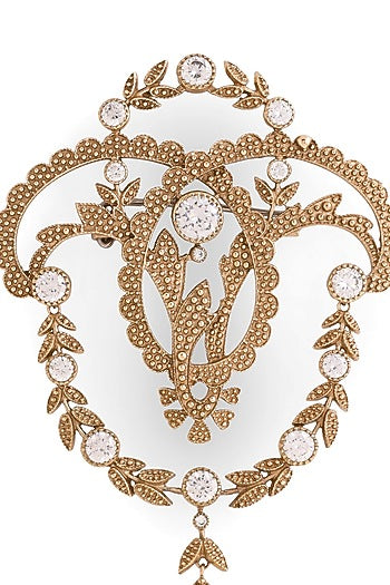 Gold Brass Brooch