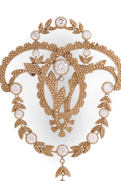 Gold Brass Brooch