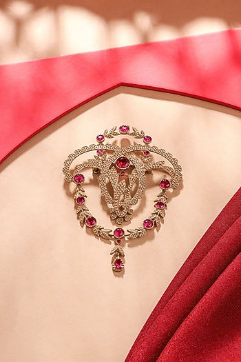 Gold Brass Brooch
