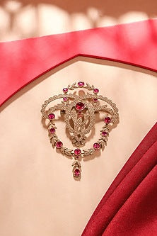 Gold Brass Brooch