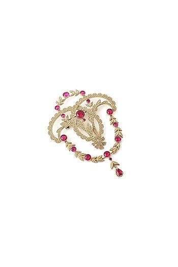 Gold Brass Brooch