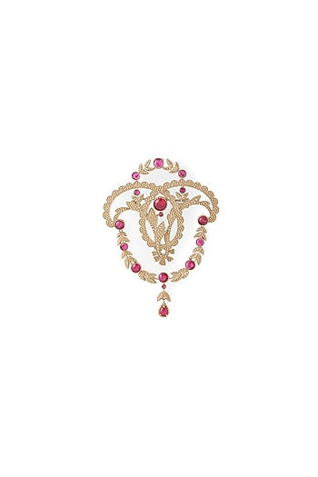 Gold Brass Brooch