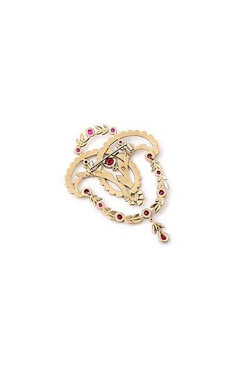 Gold Brass Brooch