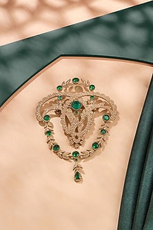 Gold Brass Brooch